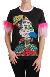 Dolce & Gabbana Black YEAR OF THE PIG Top Cotton  T-shirt -   -  Dolce & Gabbana.